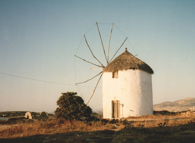 windmill hut in Antiparos island - Aegean Sea, Greece.