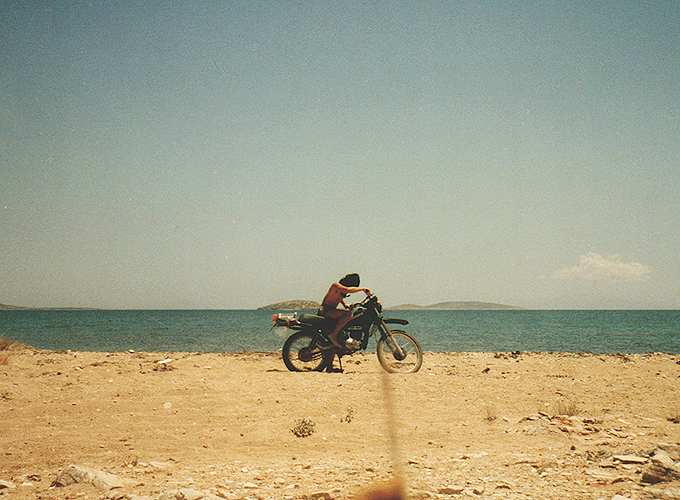 A rental bike inAntiparos island - Aegean Sea, Greece.