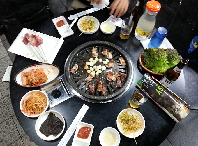 韓国 ソウル 明洞「韓国料理 三金」の焼肉