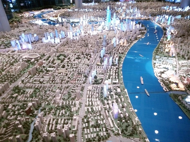 中国 上海 上海都市計画展示館メイン・ジオラマ