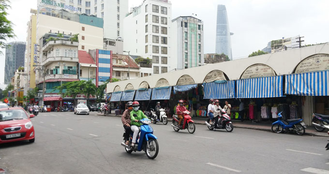 ベトナム・ホーチミン市。ベンタイン市場 外観