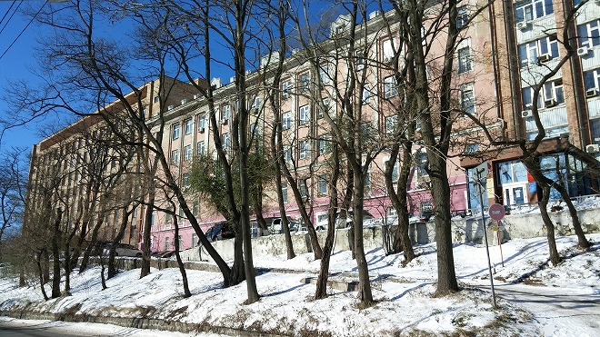 ロシア。ウラジオストク ヴェルフネポルトヴァヤ通りの景色
