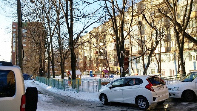 ロシア・ウラジオストク。一般家庭用の集合住宅