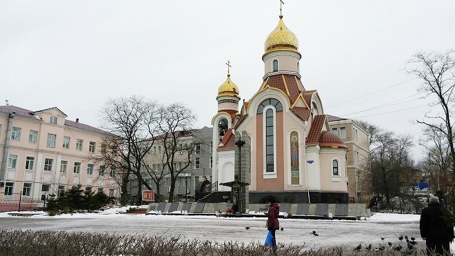 ロシア・ウラジオストク バタレイナヤ通り チェルニゴフ・イゴール教会