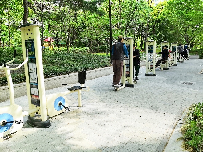 韓国 ソウル 注葉公園の別の健康器具