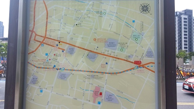 台湾 新北市 新荘区 MRT迴龍駅前の地図