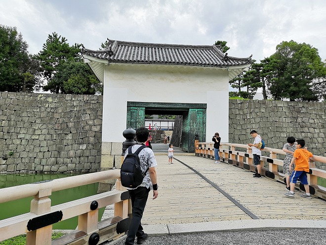 World Heritage Site Former Imperial Villa Nijo-jo Castle - The important cultural property - Honmaru Yaguramon gate.