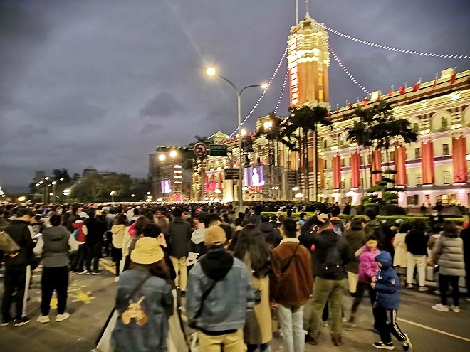 台湾 台北市 中華民国総統府 新年 国旗掲揚式の会場