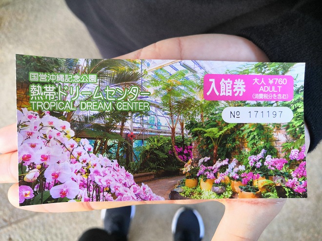 沖縄海洋博公園 熱帯ドリームセンター入館券