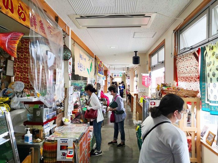 Inside of the Oujima Imaiyu Market - Tamagusuku, Nanjo City.