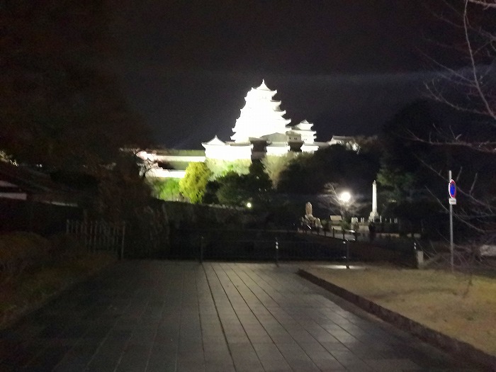 Illumination of Himeji Castle.