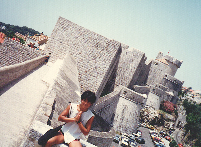Ramparts of　Adriatic fortified city of Budva, Montenegro, former Yugoslavia.